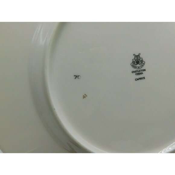 1x  Castleton China Caprice Dinner Plate 10 3/4" Blue Gray Floral Excellent - Picture 12 of 12